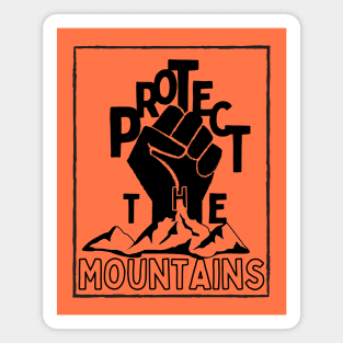 Protect the mountains White T-Shirt Dark Magnet